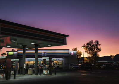 Gas station pressure washing